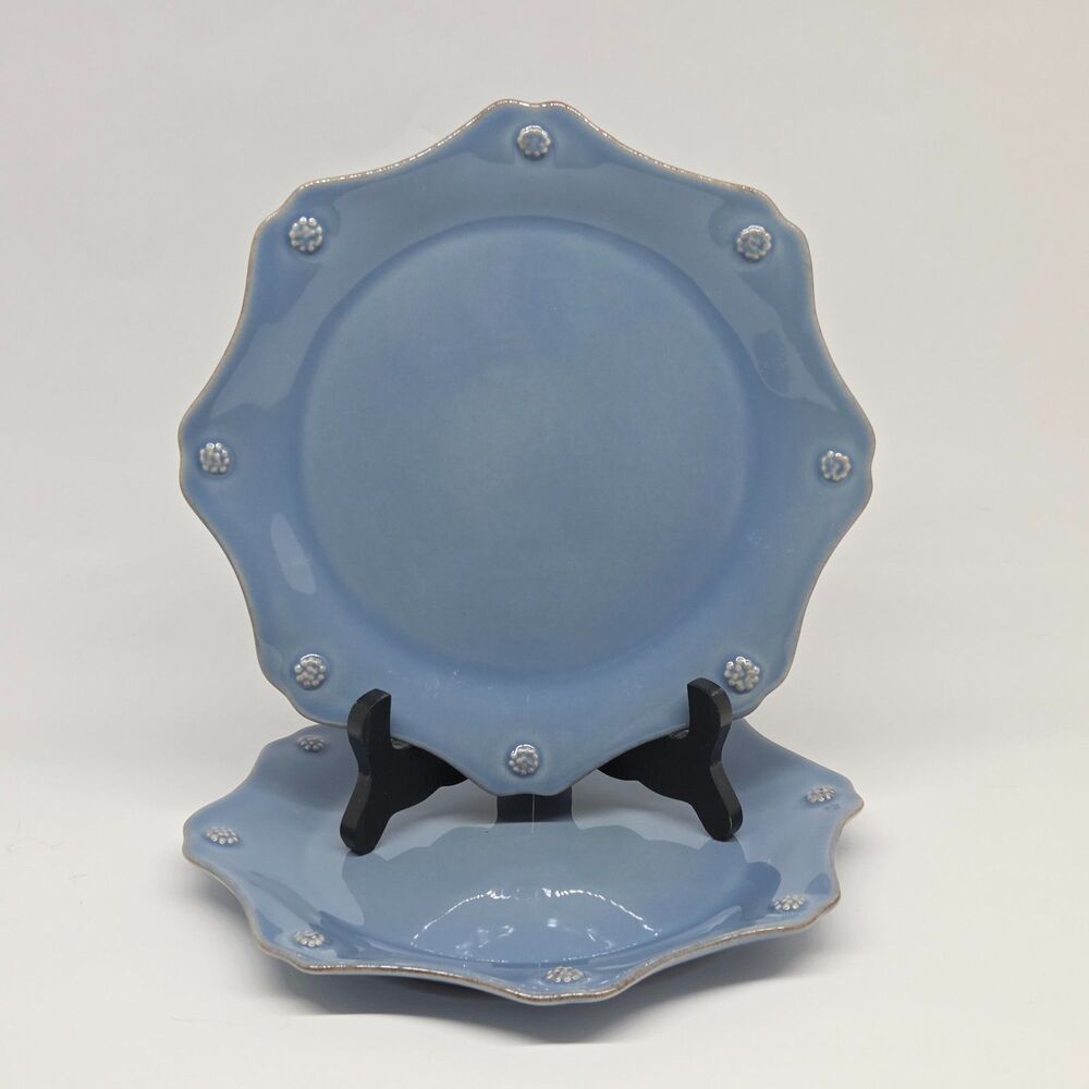 Juliska Chambray Set Of 2 Berries And Thread 9"  Salad Plates